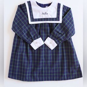 CYGNET LIVING Girl Timeless Plaid Dress “Sloan” Embroidered Personalized-18M